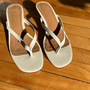 Who What Wear white heeled sandals size 8
